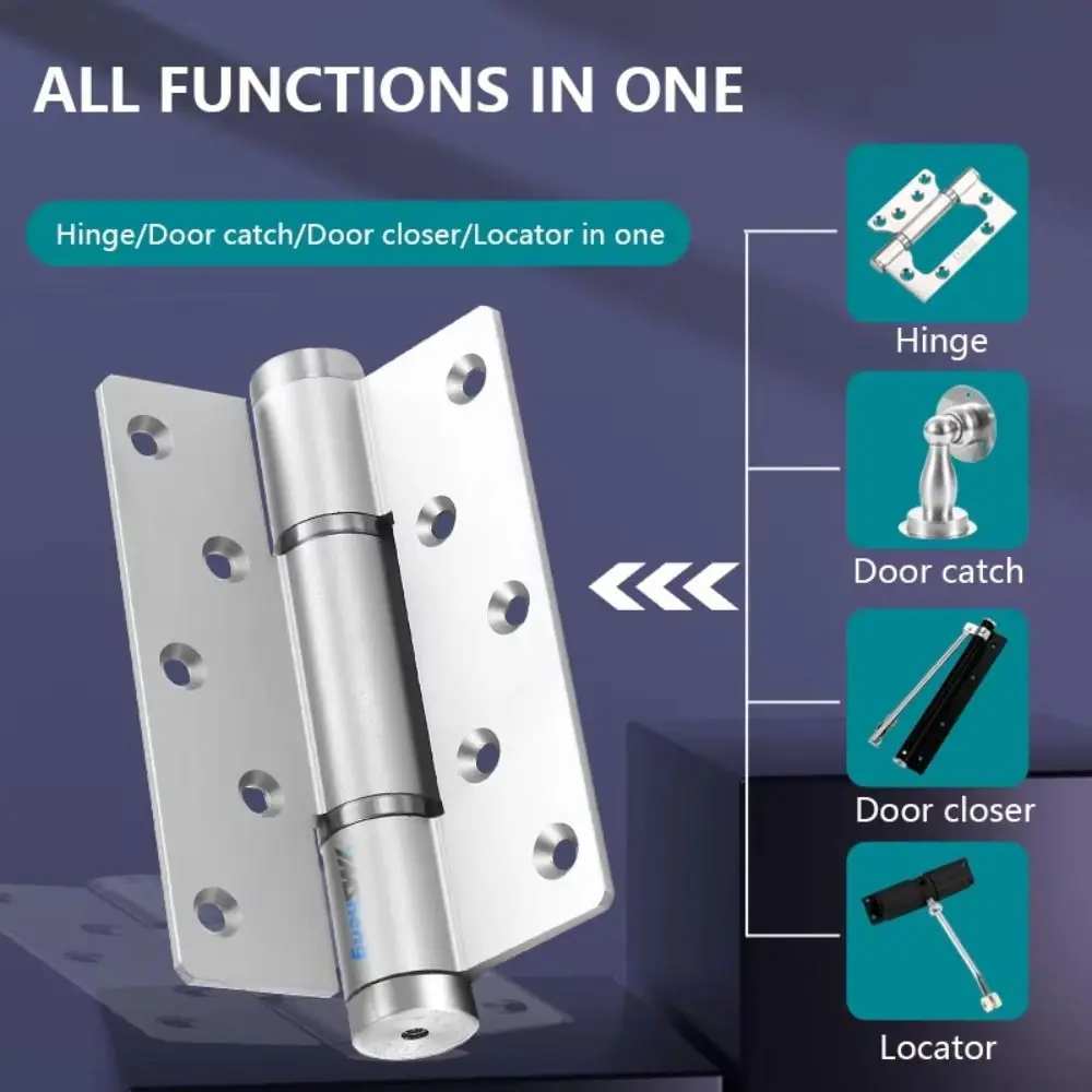 Silent Close Hydraulic Adjustable Hinge Invisible Mounting Folding Automatic Door Closing Device Adjustable Furniture Fittings