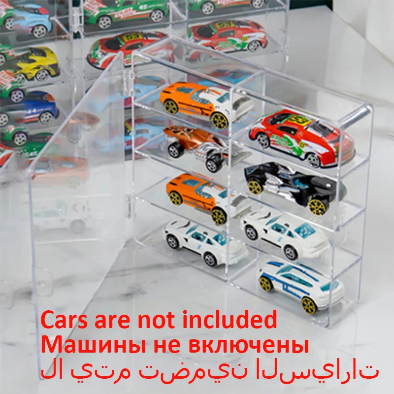 Original Hot Wheels Car Storage Box for Diecast 1:64 Voiture Display Box  Matchbox Collection Educational