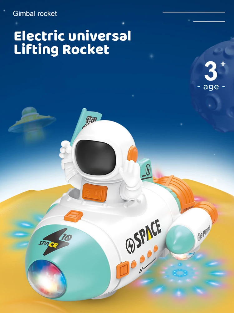 Space Rocket Car Battery Operated With Light &Amp; Music