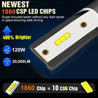 YHKOMS 80W 14000LM Car Haedlight H4 H7 H1 LED H8 H9 H11 4300K 5000K 6500K 8000K 25000K Auto fog Light 80W 16000LM 12V LED Bulb - Image 3