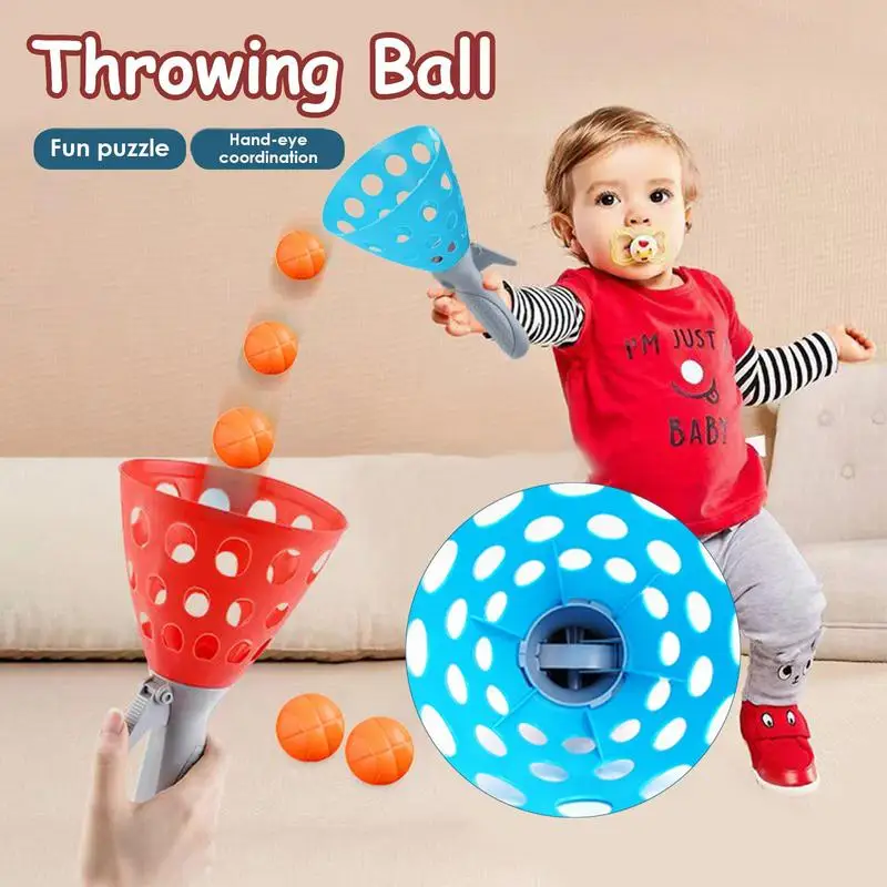 

Pop And Catch Game Fun Ejection To Catch A Ball Launch Throwing Toy | 2 Catch Baskets 6 Balls Tough Ball Launchers Toy For Kids