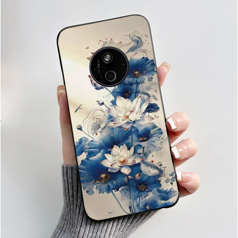 Black Cat Basket Pattern Anti-Scratch Soft Black Phone Case