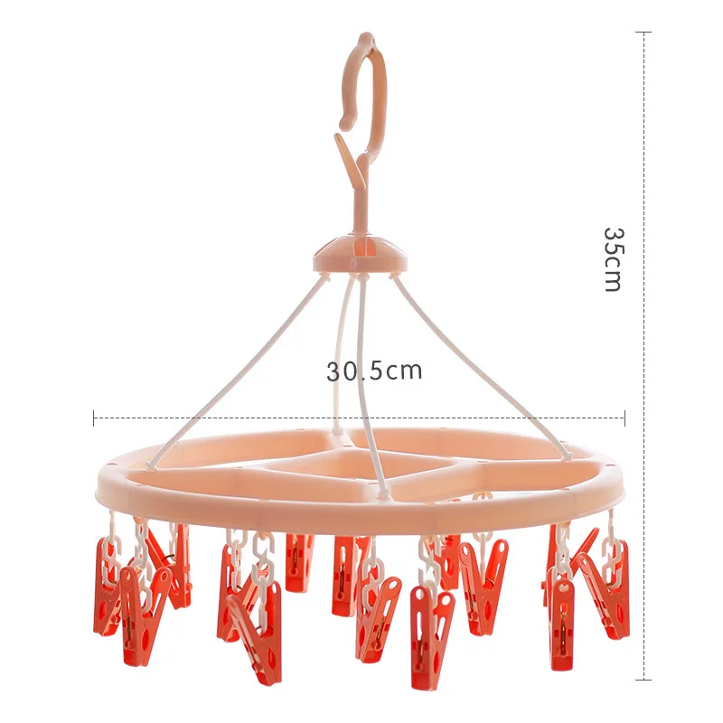 

Household Folding Windproof Hanger Multifunctional Socks Underwear Clip Pants Rack Drying Rack
