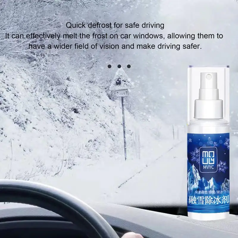 100ml Car Deicer Spray Antifreeze For Car Window Effective Fast Acting Windshield Deicing Spray Frost Melt Pro Frost Removal
