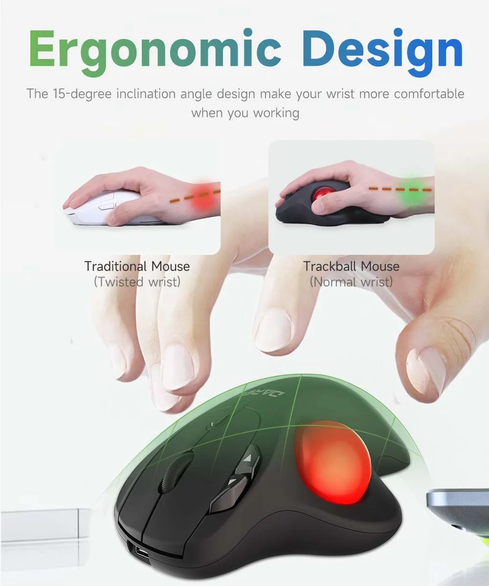 Souris Ergonomique - Sans fil - LOGITECH -ERGO M575 - Trackball