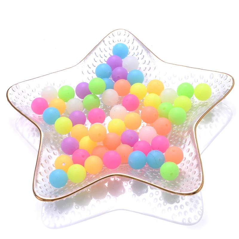 

20Pcs 15mm Round Luminous Silicone Beads BPA Free Silicone Teething Teether Beads For DIY Baby Pacifier Chain Nipple Clips