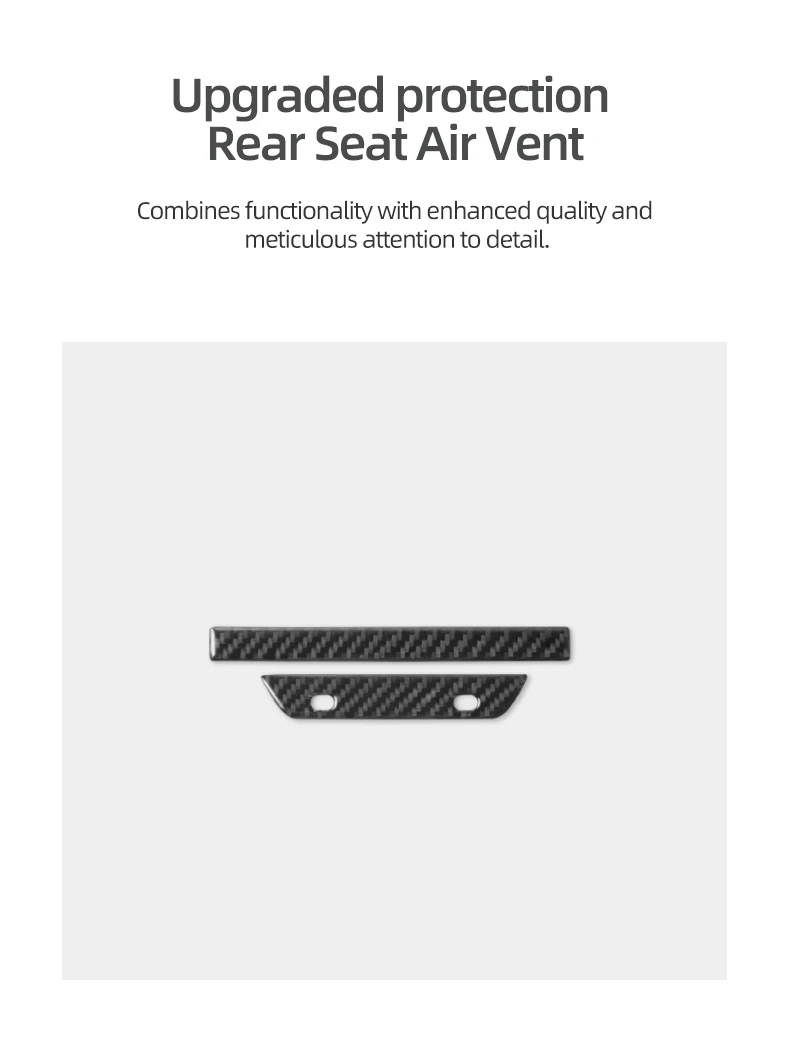 Echte Kohlefaser für Tesla Model Y Juniper Model 3 Highland Heckluftauslass-Abdeckung Zierleiste Aufkleber Auto-Innenzubehör – Detail 3