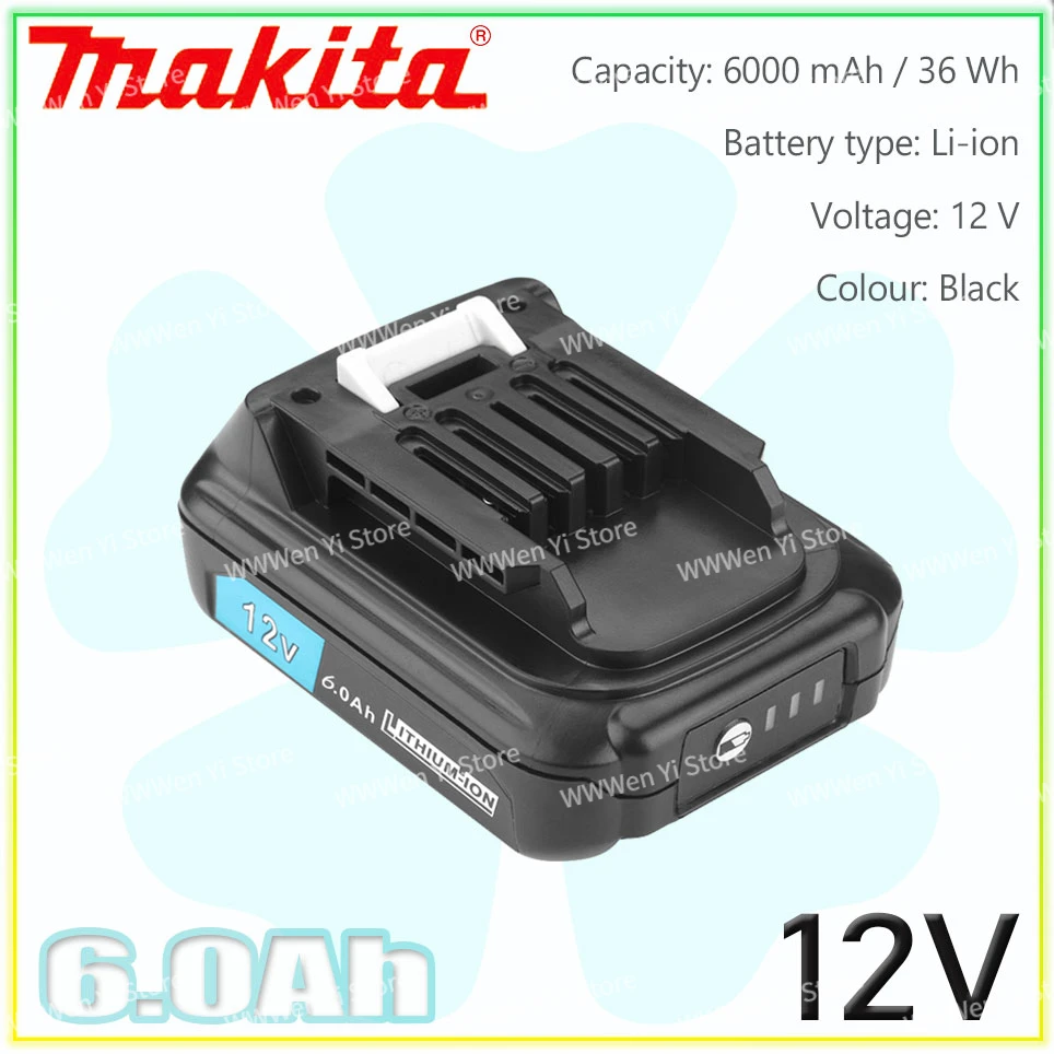 

6000mAh Makita 12v Lithium Ion Battery 197390-1 BL1015 1973901 BL1021B BL1041B BL1015B BL1020B BL1040B 6.0Ah Li-ion Battery