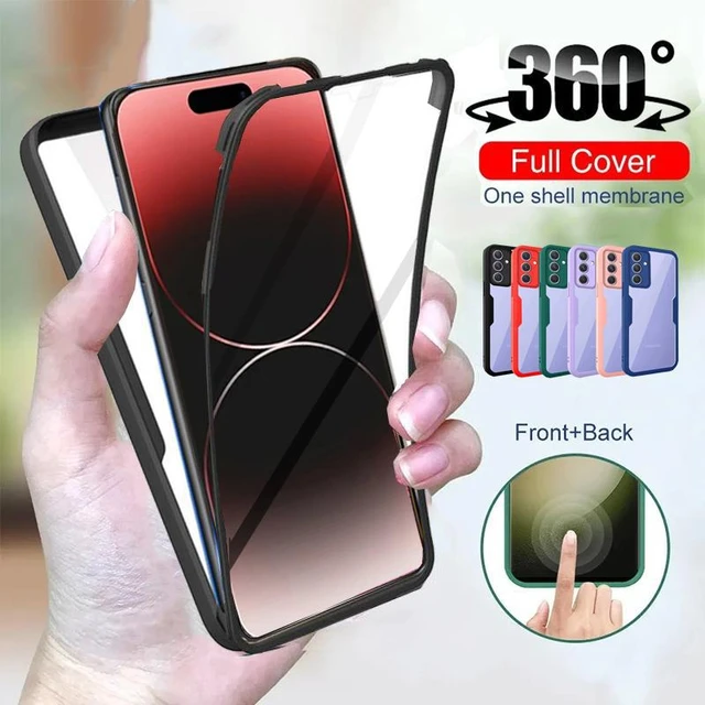 360° Full Case For iPhone 15 Pro Max 14 13 12 11 XS Screen Protector Clear  Cover