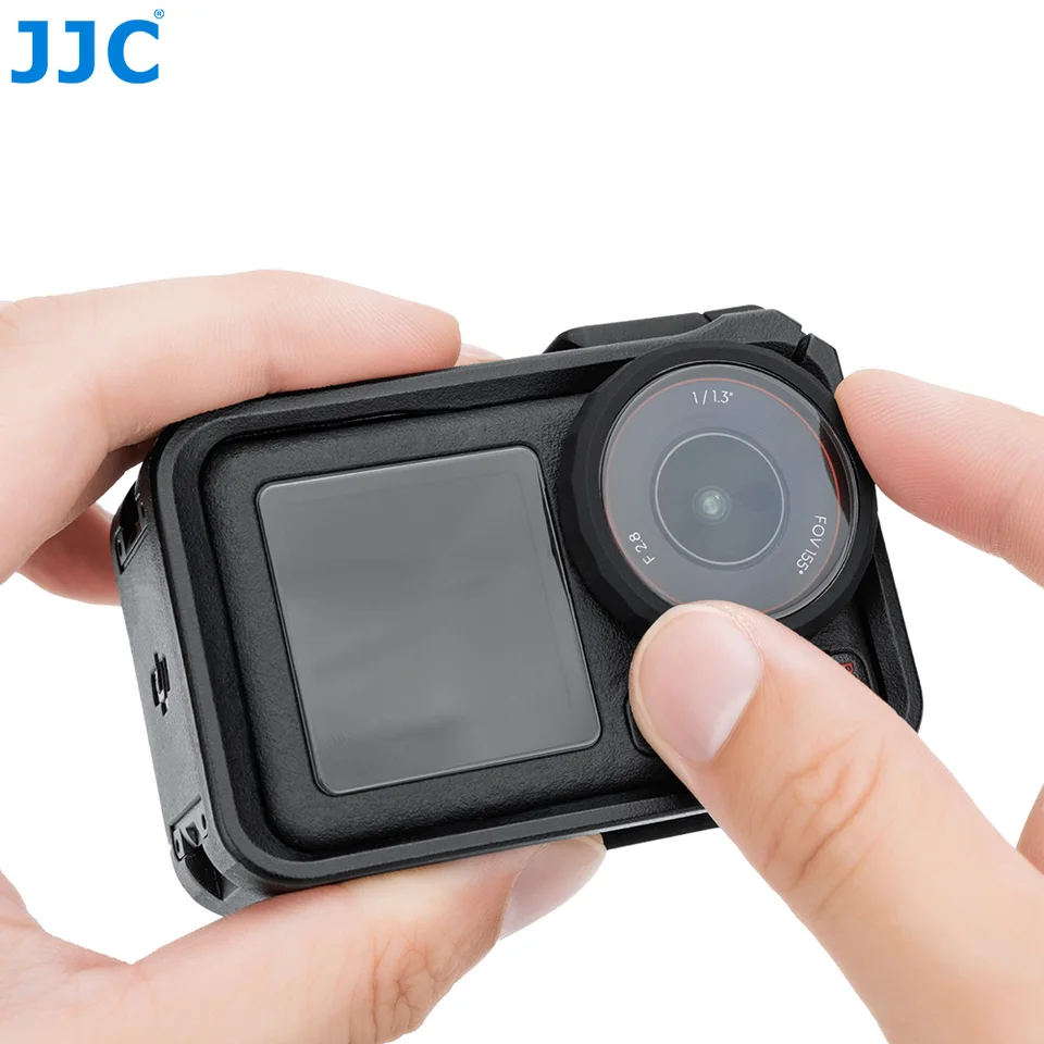 JJC Filtre UV à Visser Pour DJI Osmo Action 5 Pro 4 Uniquement, Avec Capuchon D'objectif En Silicone, Remplacement De Lentille En Verre Osmo Action 5 Pro, Verre Optique HD Multi-revêtement, Absorbe