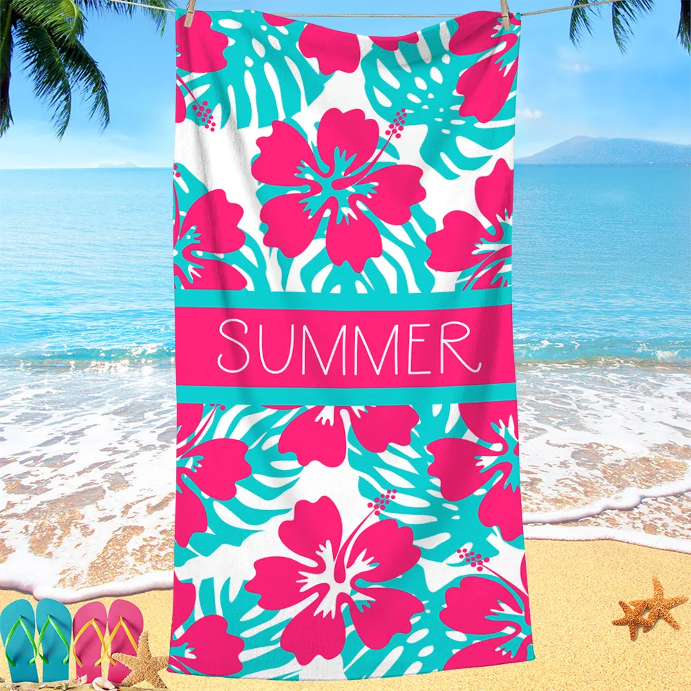 

70x140cm Quick Drying Beach Towel Cartoon Beach Swimming Absorbent Large Towel Microfiber Digital Printed Bath Towels