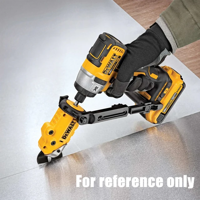 다양한 재료를 자를 수 있는 DEWALT DWASHRIR 금속 전단/커터 드릴 부착