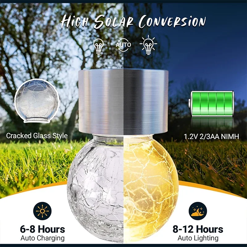 Solar Hanging Lights, Christmas Decoration Lights with Multi-Color Changing Crac