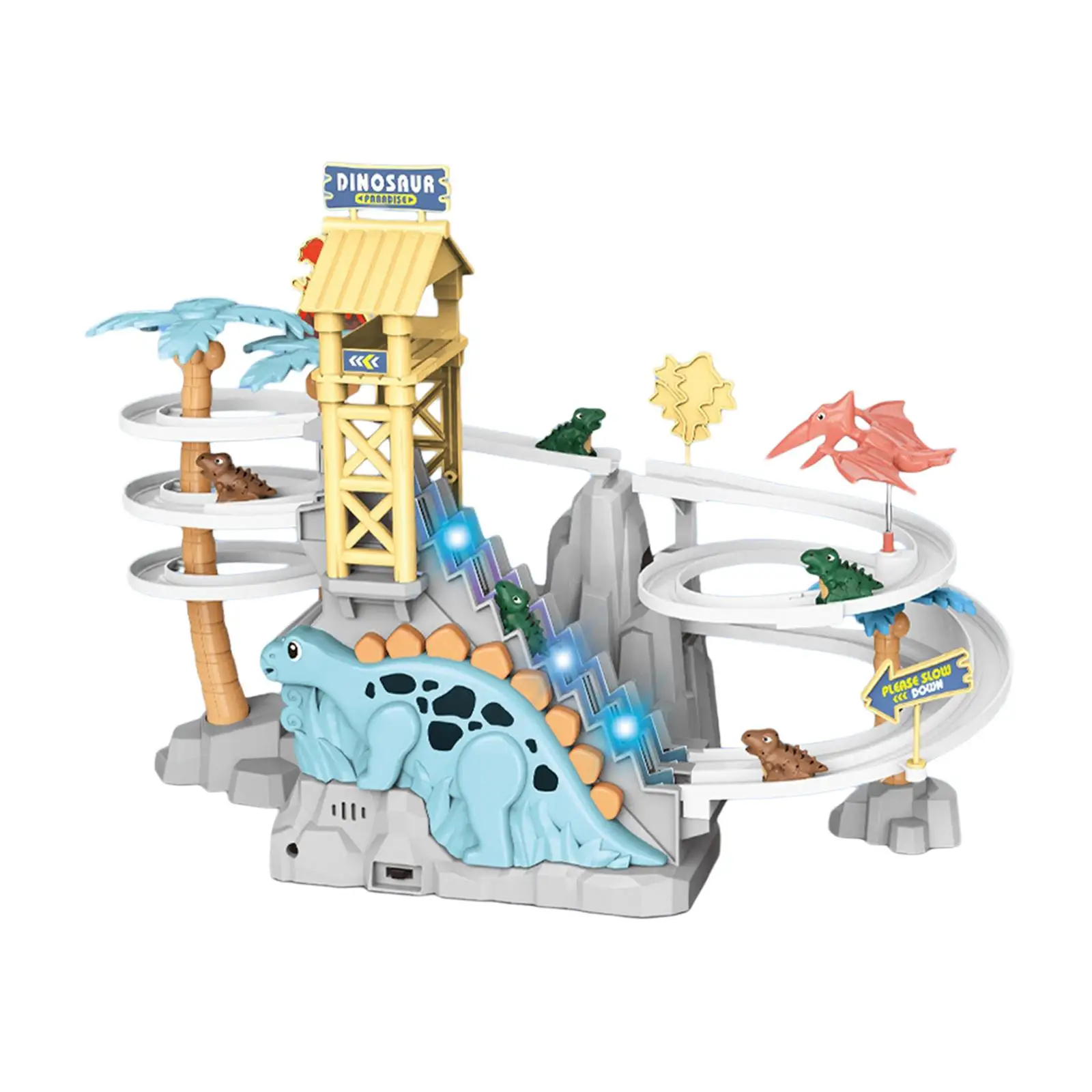 

Dinosaur Track Slide Toys Fine Motor Skills Electric Race Track Toy for Kids