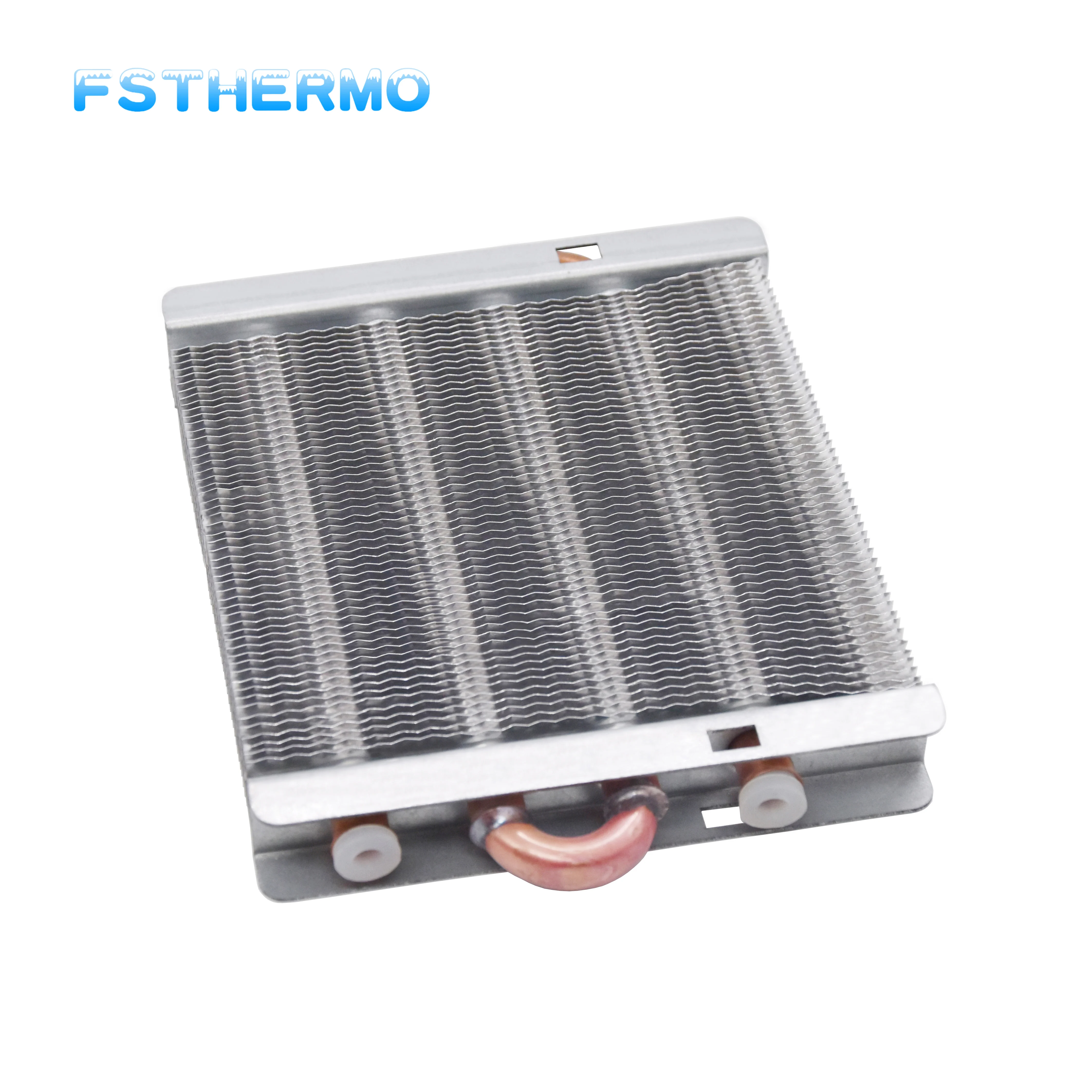 Small radiator Mini heat exchanger copper tube finned air-cooled evaporator  - AliExpress
