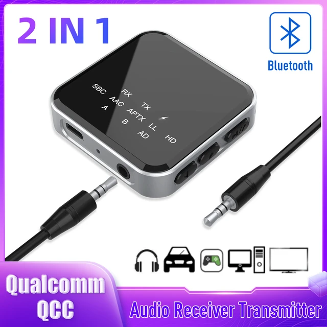 Aptx Low Latency 5.0 Bluetooth Transmitter Receiver 2 In 1 Audio Wireless  Adapter For Car Tv Pc Speaker Headphone 3.5mm Aux Jack - Wireless Adapter -  AliExpress