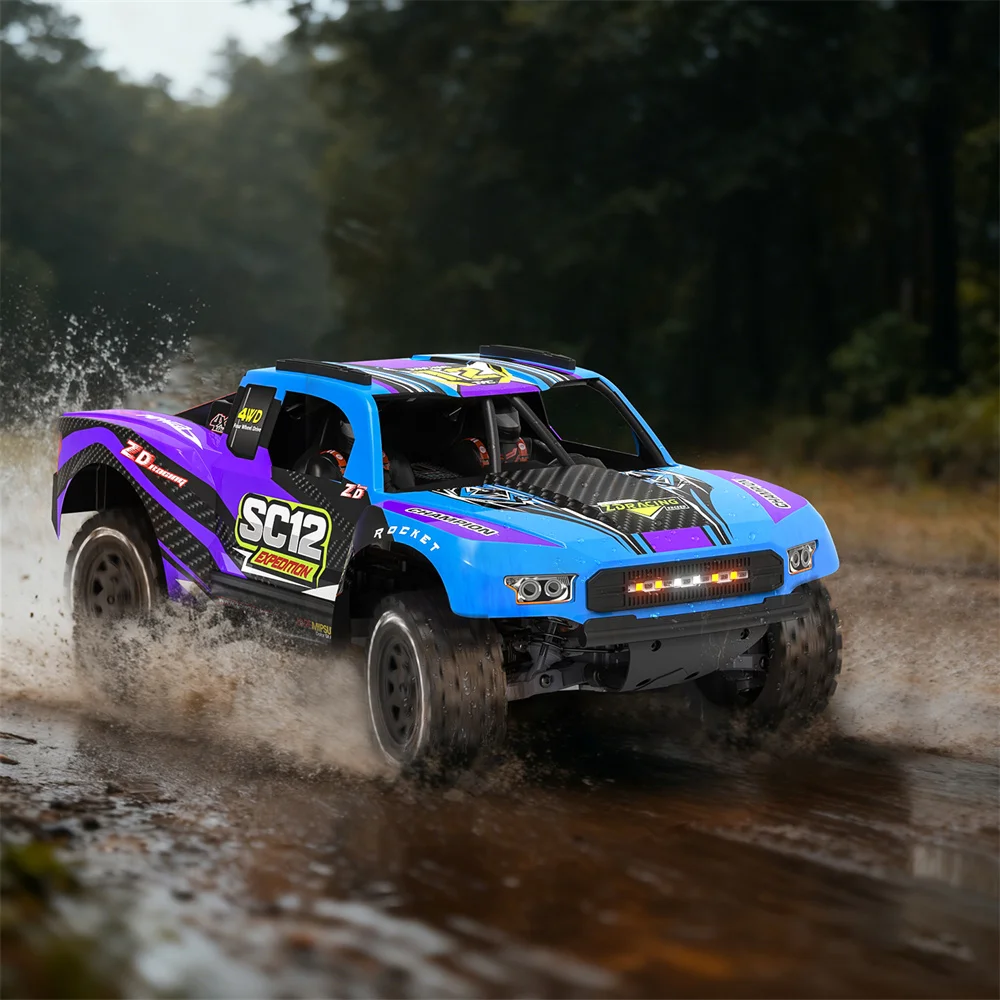 ZD 레이싱 SC12 RTR 1/12 2.4G 4WD 75km/h 3S 브러시리스 RC카 오프로드 숏코스 트럭 알루미늄 합금 섀시 차량 모델