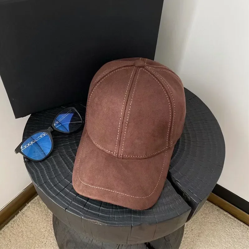 

Fashionable Baseball Hat Trendy Suede Duck Tongue Hat Men's and Women's Spring Autumn Season Retro Leisure Sunshade Hat BQ1944