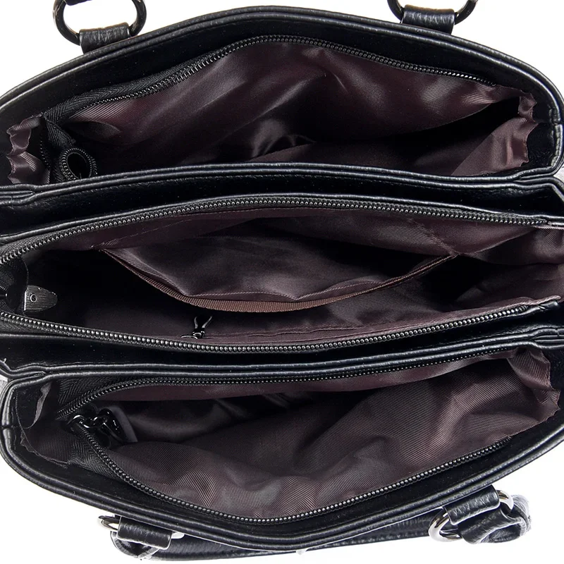 Women's Conventional Large-capacity Handbag Fashion Designer High-quality Soft Leather Bags Casual Retro Shoulder Bag 2023 New