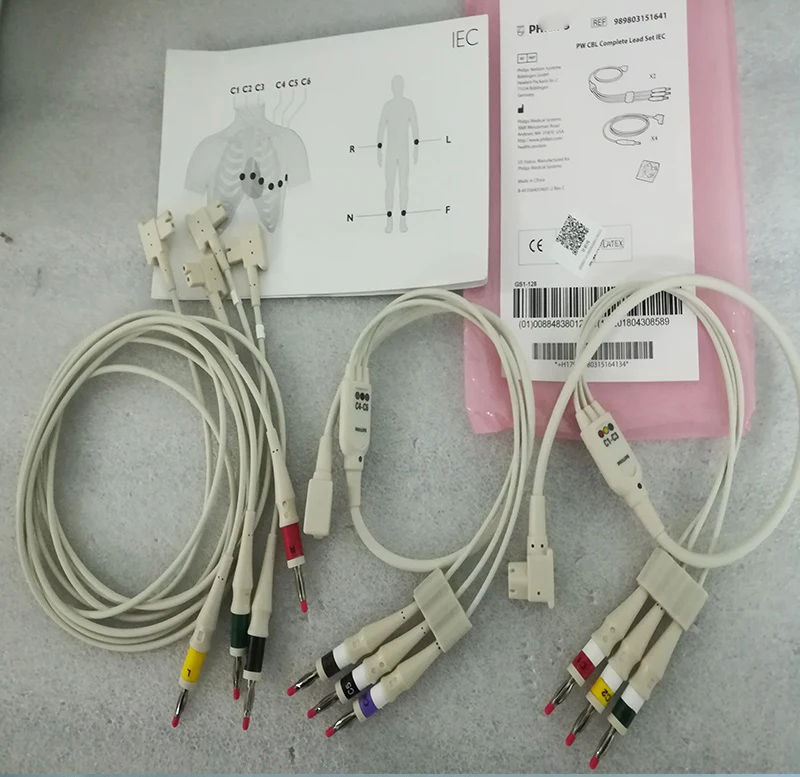

Оригинальный и новый 989803151641 EKG Leadwire, 10 выводов, Банановый штекер для TC30 TC50 TC70 ECG Machine