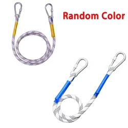 Durable Outdoor Safety Elastic Rope with Stainless Steel Carabiner - 2m (Random Color)