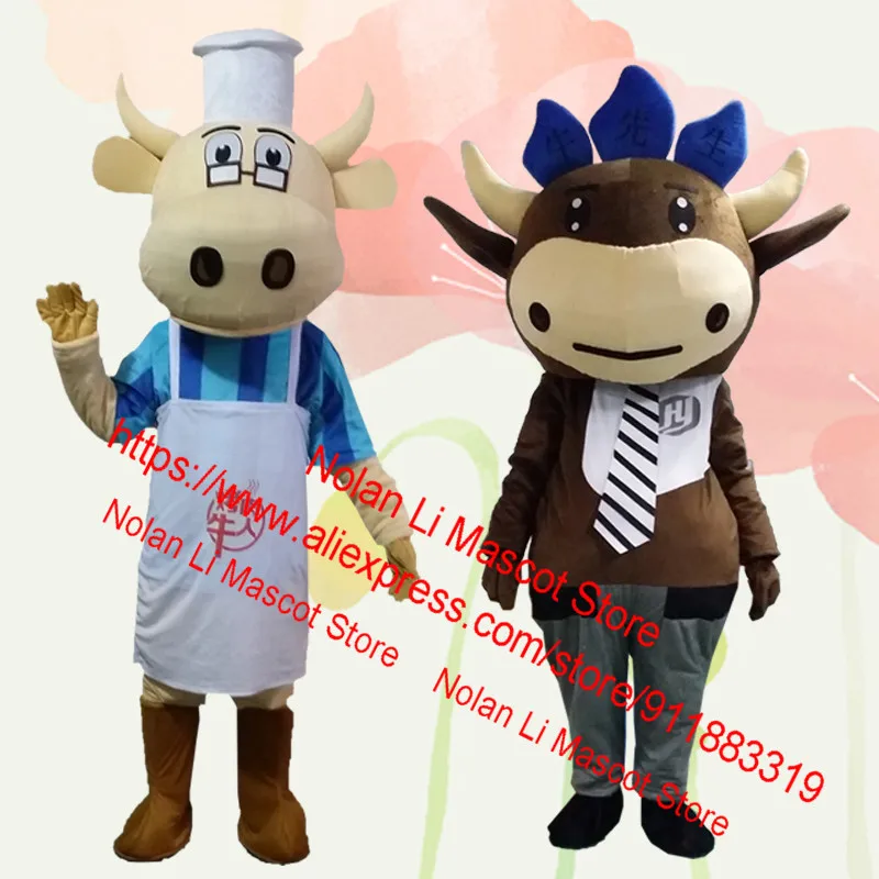 

Hot Sale 9 Style Cow Mascot Costume Bull Calf Milk Fancy Dress Party Cosplay Cartoon Set Adult Birthday Party Event 1173