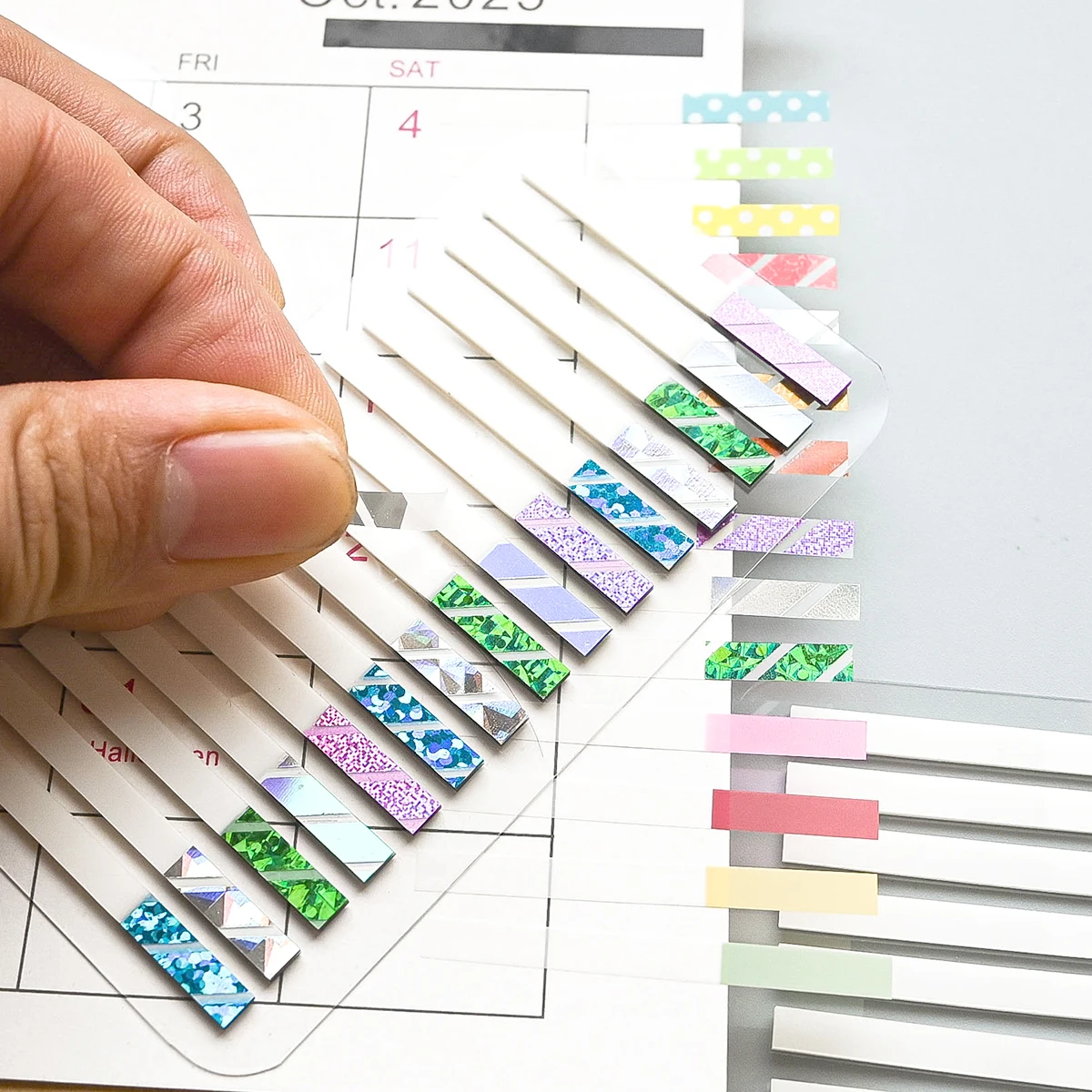 300–2400 Stück klebrige Tabs zum Kommentieren von Büchern, Seitenmarkierungen, transparente, beschreibbare und neu positionierbare Buchflaggen, Streifen-Index-Tabs – Detail 7