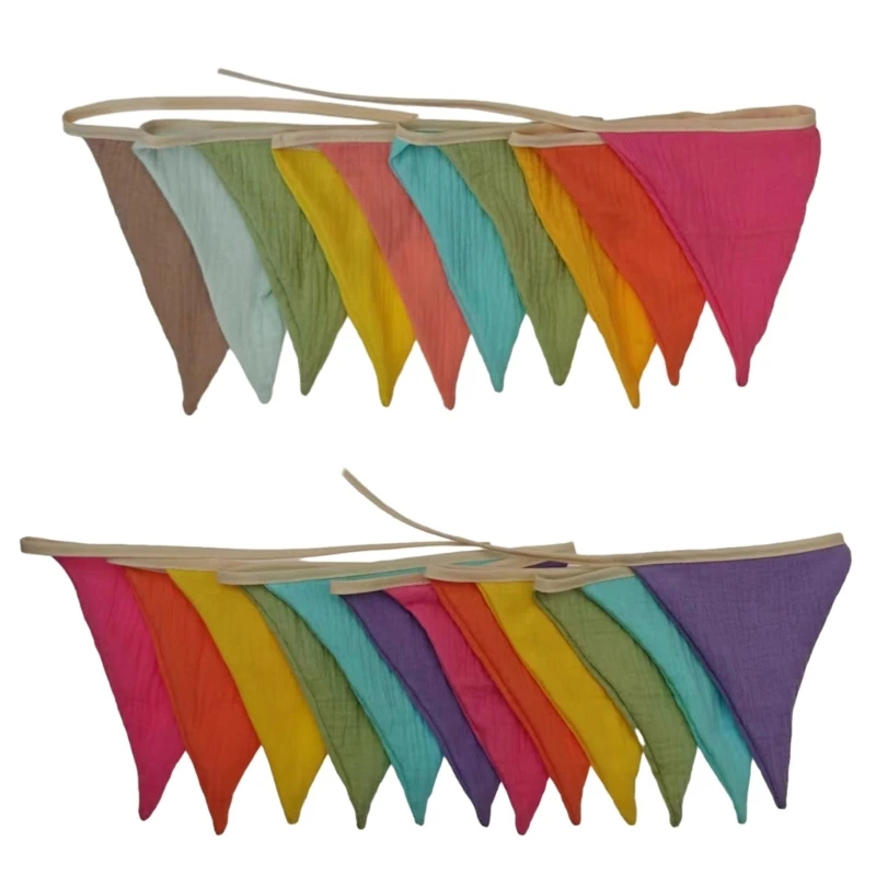 

Soft and Colorful Flags Garlands Shaped Bunting Banners for Showers