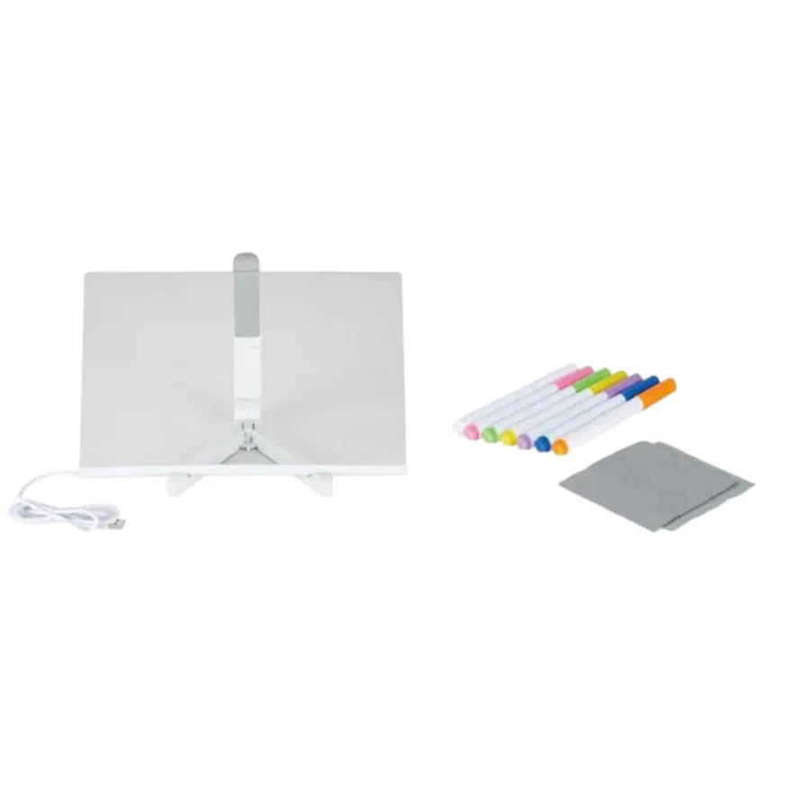 30*20cm DIY 지울 수 있는 발광 아크릴 투명 필기판 메시지 보드 광고판 LED 형광판 야간 조명