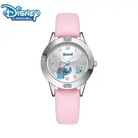 Disney Stitch Children's Watches Cartoon Dial with diamond Analog Quartz Watch PU strap Watches Boys Girls toys Birthday gifts 1
