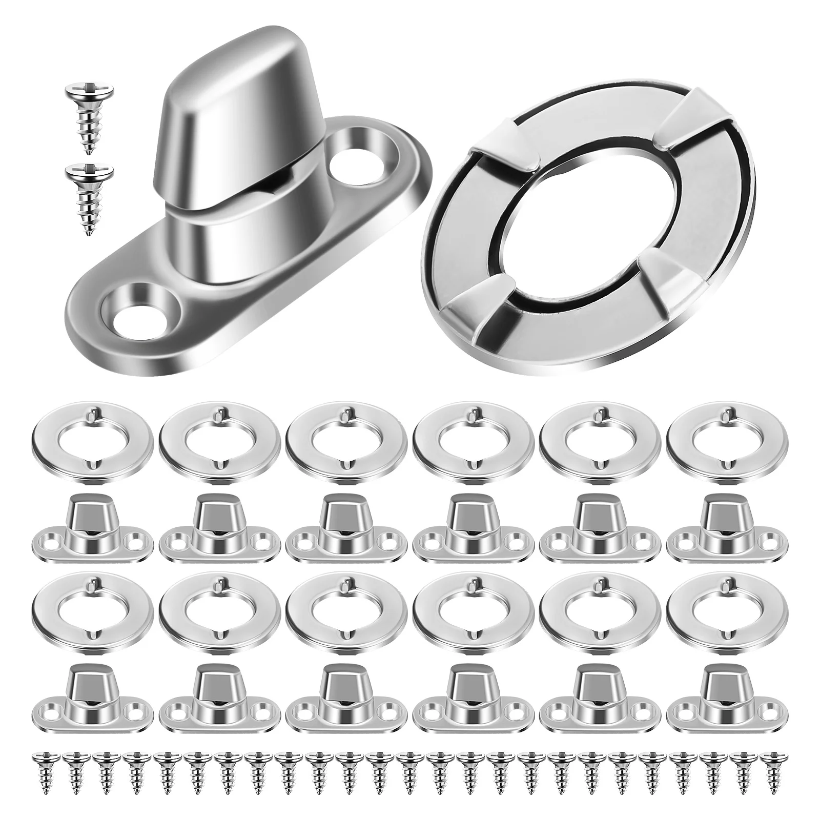 KONTONTY 20sets Turn Button Fasteners For Clothing
