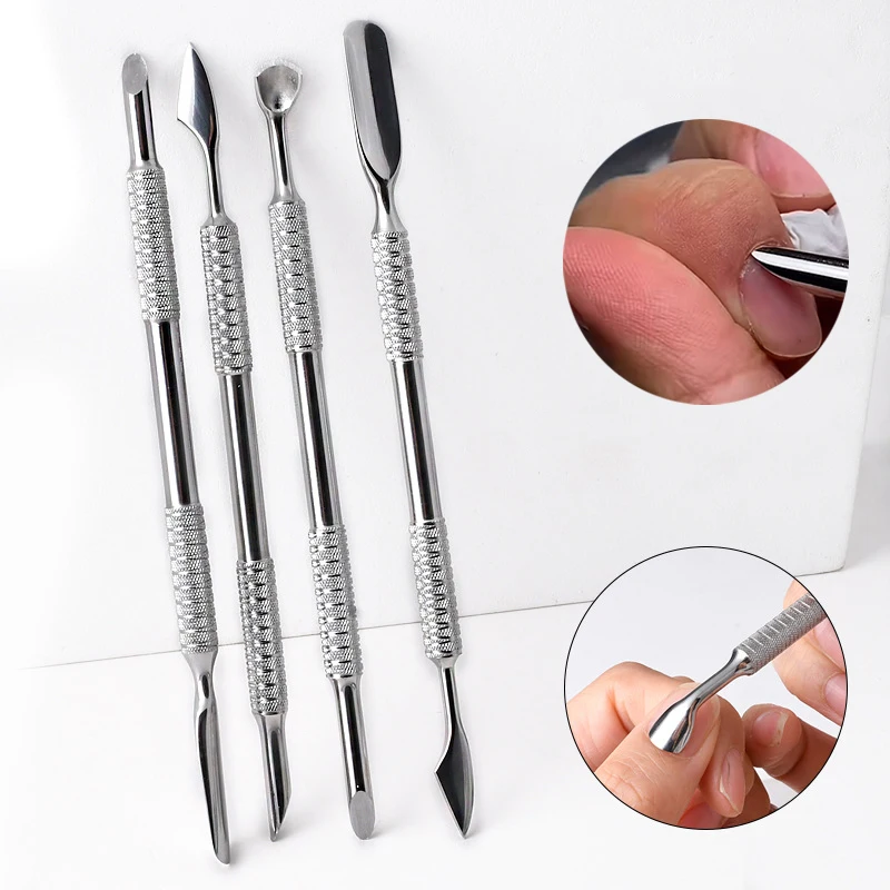 

Premium Innovative Steel Double-ended Cuticle Pusher for Manicure Care Dead Skin Removal Superior Nail Art Cuticle Nippers Tool
