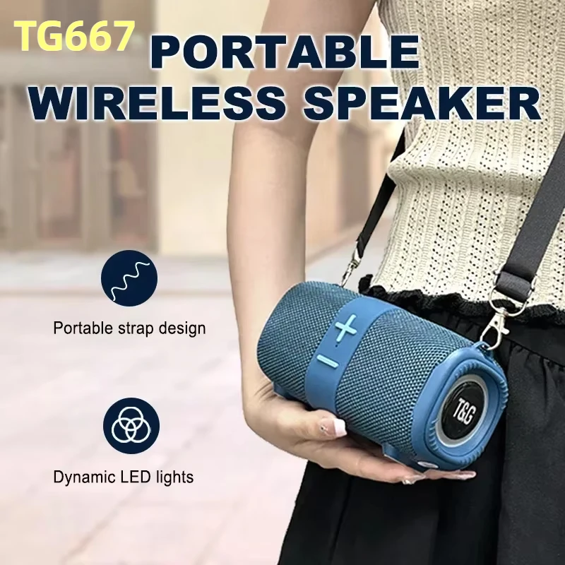 TG667 Outdoor Protable Wireless Bluetooth Speaker Dual 5.3 Subwoofer With...