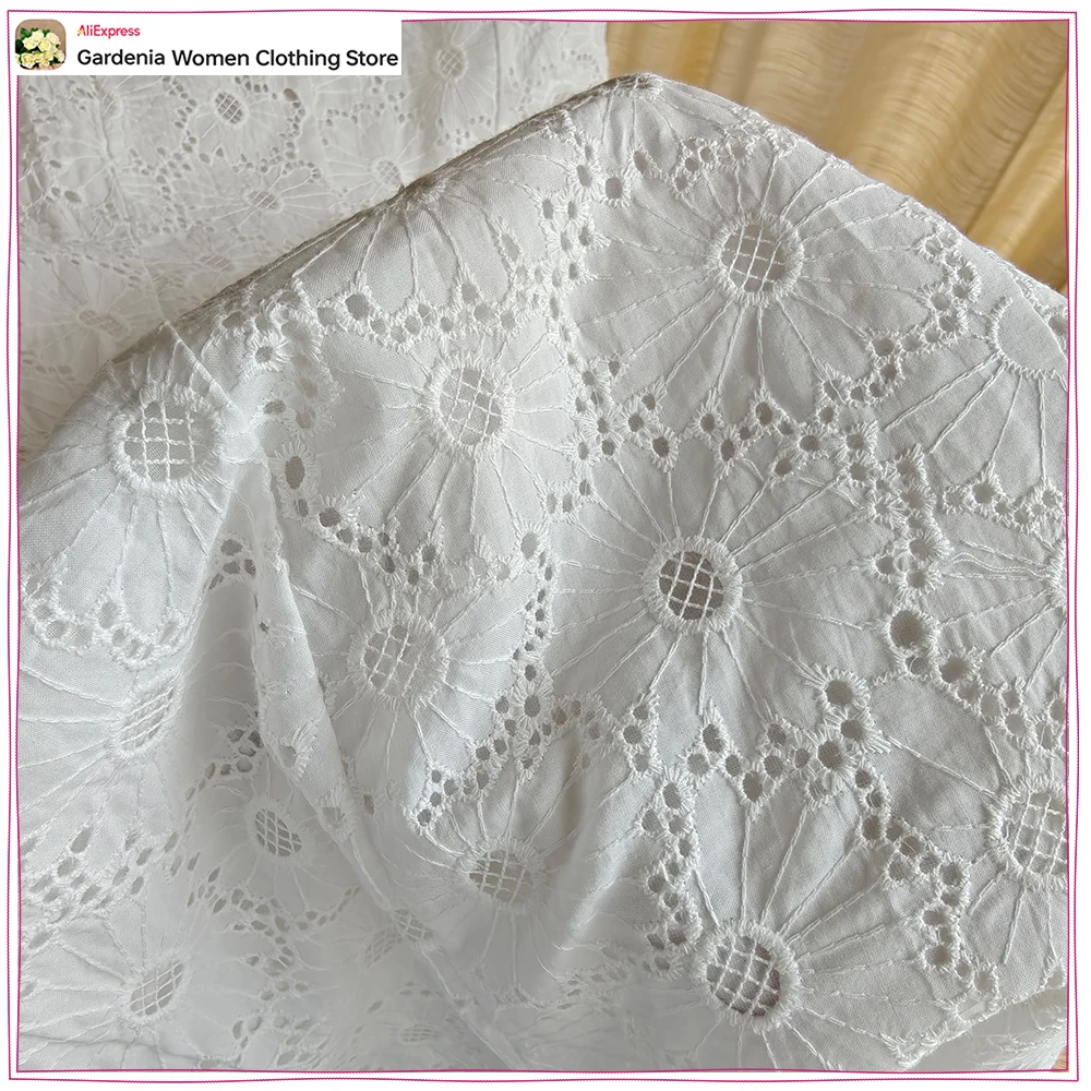 Elegante Abito Midi Ricamato con Occhielli da Donna, Vestito Bianco Estivo per Vacanze, Nuovo Abito Chic Senza Maniche con Scollo a Barca e Cut-out Posteriore - Image 6