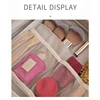 Hanging Makeup Bag, Multi-pocket Zipper Closure Portable Cosmetic Bag Travel Toiletry Bag with Mirror 5