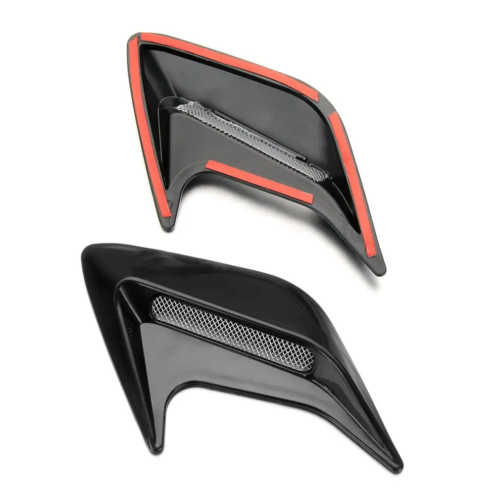 2Pcs Car Side Vent Air Flow Fender Stickers Auto Simulation Air Inlet Decorative