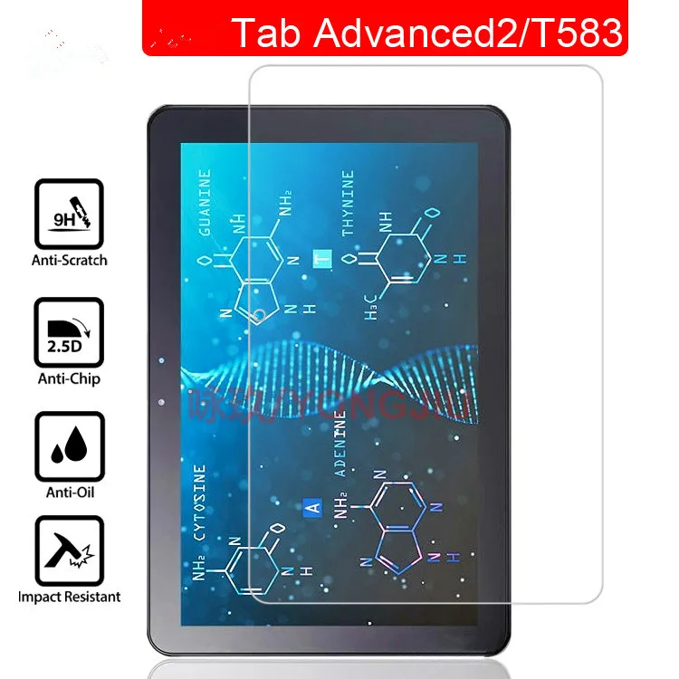 삼성 갤럭시 탭 어드밴스드 2 용 SM-T583Tablet 화면 보호 필름, 강화 유리, 10.1 인치 T583