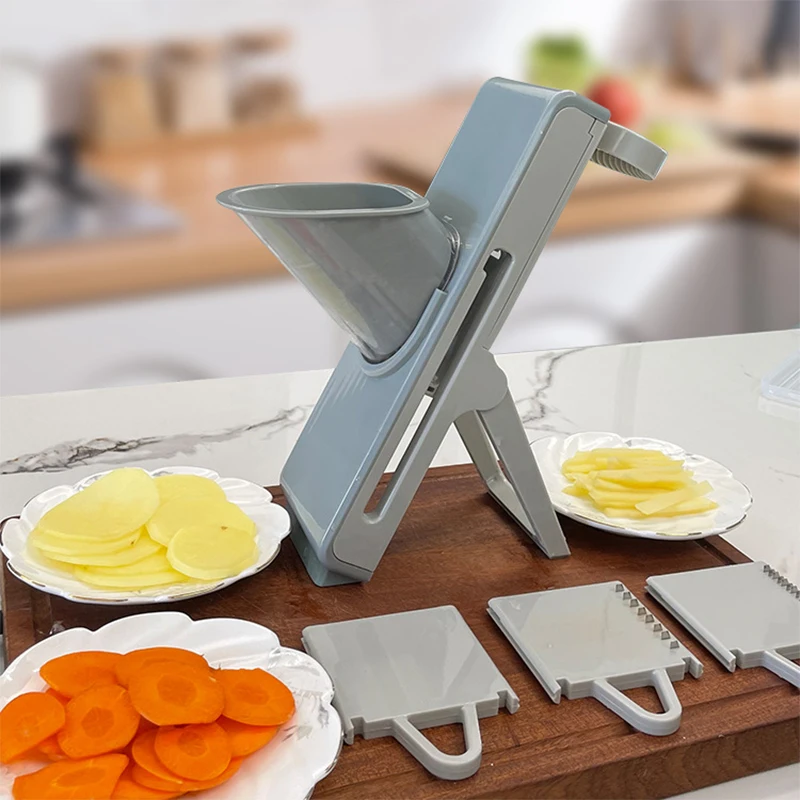  Safe Mandoline Slicer for Kitchen Vegetable Chopper Slicer,  Food French Fry Potato Chopper Vegetable Cutter, Kitchen Chopping Artifact  For Carrot Onion & Fruit: Home & Kitchen