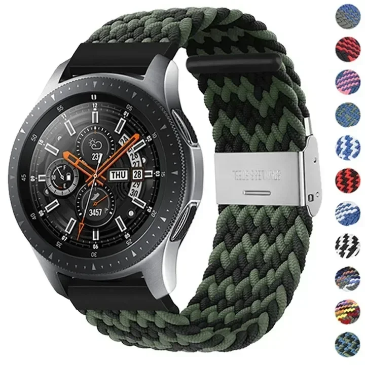 Cinturino in Nylon da 20mm 22mm per Samsung Galaxy Watch 3 42mm 46mm Gear S3 Active 2 orologio bracciale regolabile per Amazfit Huawei Correas