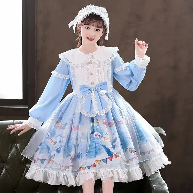 Women Alice Lolita Angel Pink Cotton Princess Dress Court-Style Gothic Tank Dress Costume Cute Anime Maid Layer For Girls
