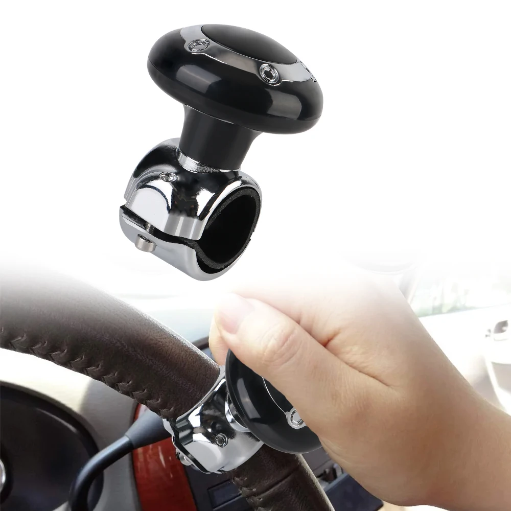 Impugnatura Girevole per Volante Auto con Pomello Rotante per Facilitare la Manovra - immagine 3