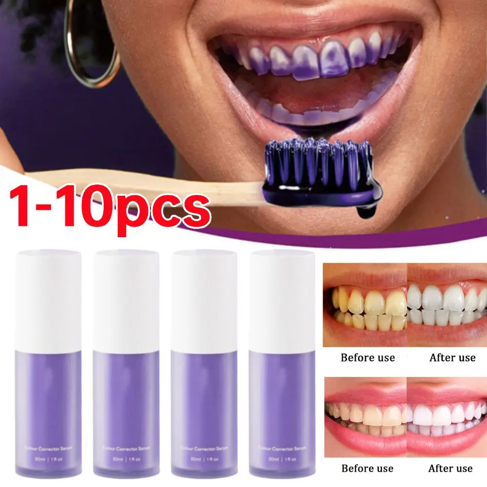 1-10pcs V34 30ml Teeth Toothpaste Remove Stains Reduce Yellowing Care Anti-Pigmentation Tooth Whitening teeth whitening product teeth health product