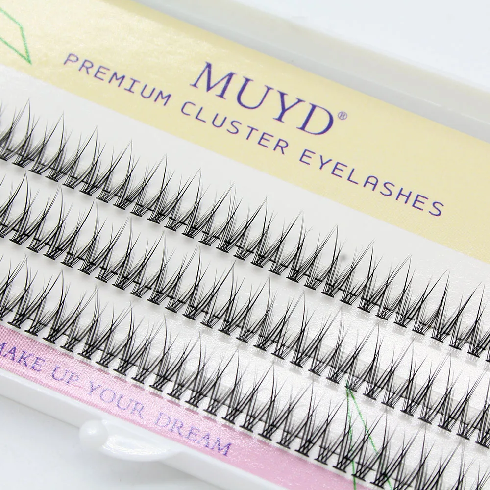 Premium Dovetail Eyelashes Extension V Shape Natural Soft Silk Cluster False Mink Individual Faux Lashes Eyelash Makeup Beauty