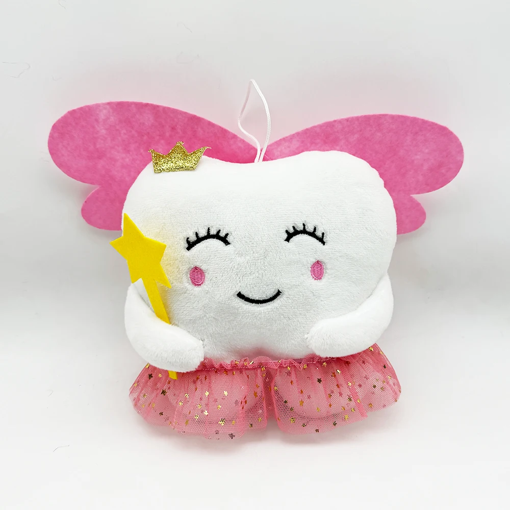 Rytanda Tooth Fairy Plush Toy Cute Cartoon Soft Material Stuffed Funny Sofa Cushion Decor Birthday Christmas Gift  For Children 4