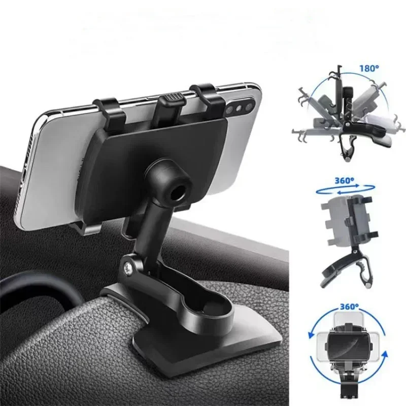 Car Multifunctional Mobile Phone Holder Rearview Mirror Navigation Bracket Car Phone Holder Dashboard Mount
