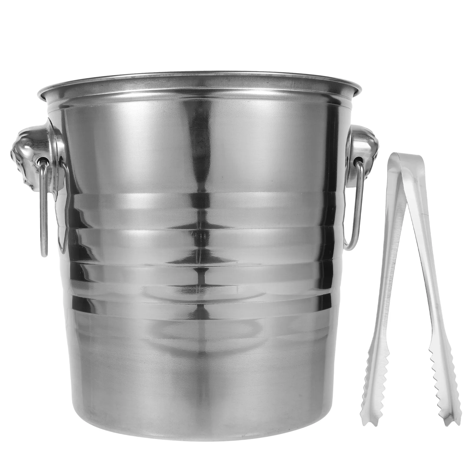 

Ice Cube Bucket Stainless Steel Drinks Cooling Bucket Metal Ice Cube Bucket with Clip