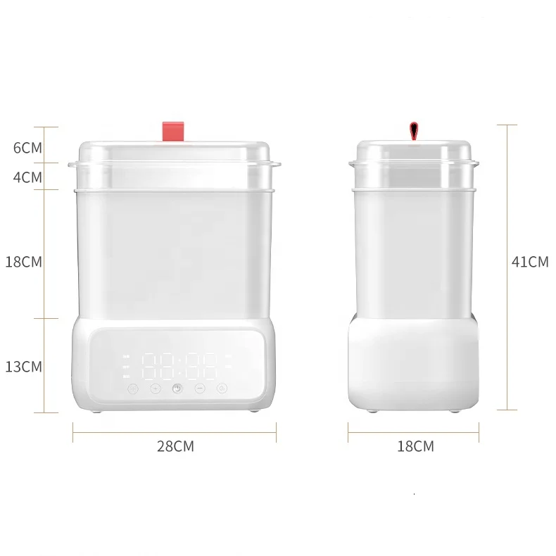 Big volume portable double warmer steam multifunction baby feeding bottle dryer steaming sterilizer