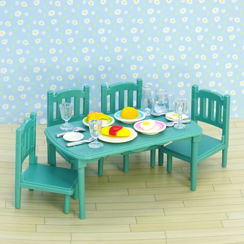 Forest Family Miniatures 1/12 Scale Accessories Board Dollhouse Supermarket Miniature City Girl Toys Tableware Pretend Play 2