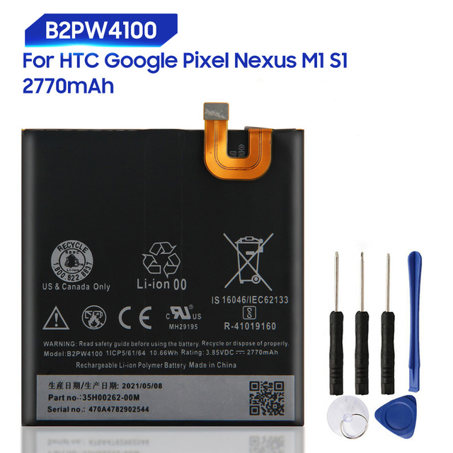 Replacement Battery For HTC Google Pixel 2 Pixel 2B Muski G011A-B Pixel XL Nexus M1 B2PW2100 Pixel Nexus M1 S1 B2PW4100