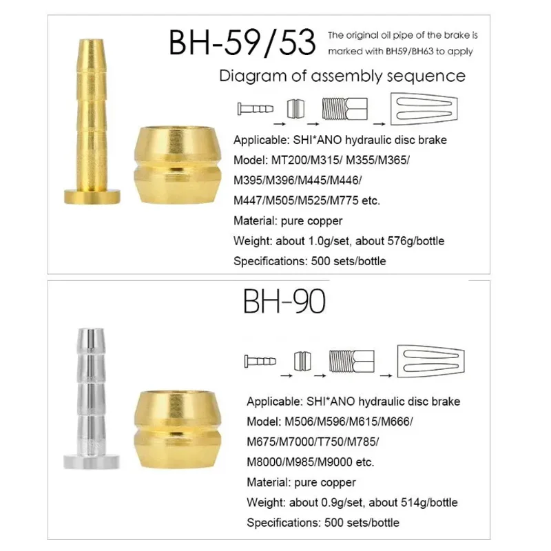 MTB Bicycle Olive Head Mountain Bike Oil Needle BH90/BH59/SRAM/MAGURA Tubing Cut-off Oil Brake Compatible Shimano